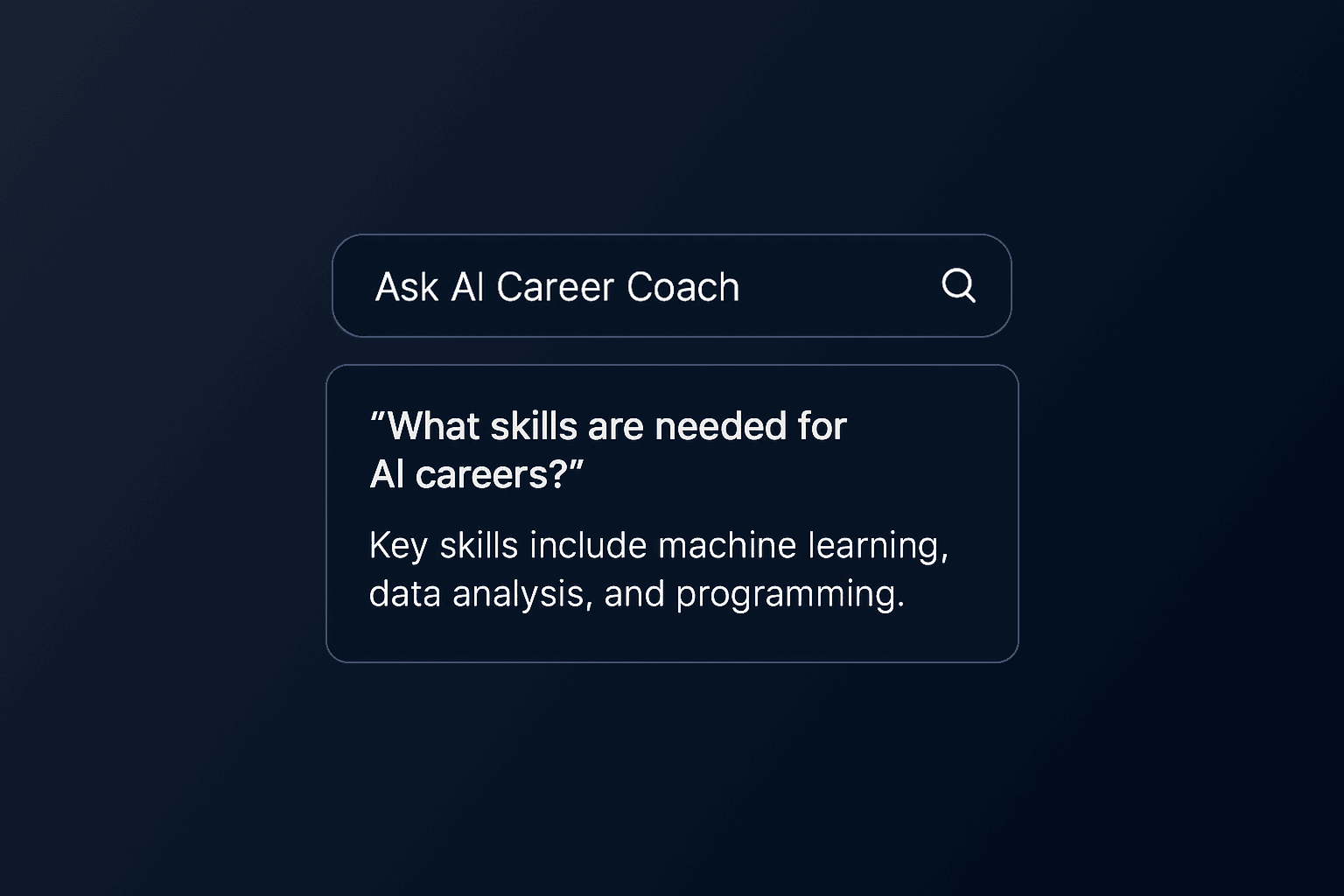 Ask anything from interview tips to career planning and get actionable advice instantly