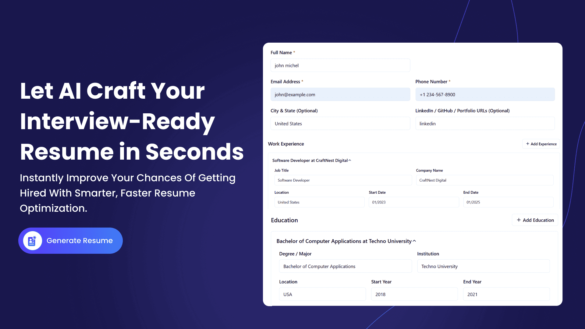AI Resume Builder & Analyzer