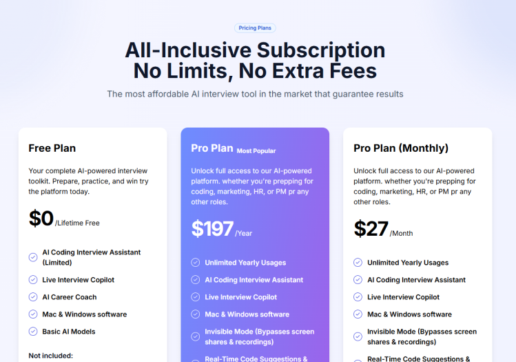 Dark Get Interview AI VS Final Round AI